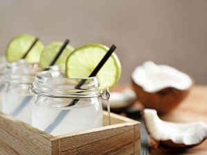 DIY coconut water gin and tonic