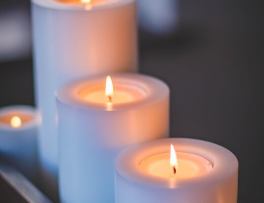 candle arrangements, natural ingredients, candle holders, practic candle safety, create a mood with candles