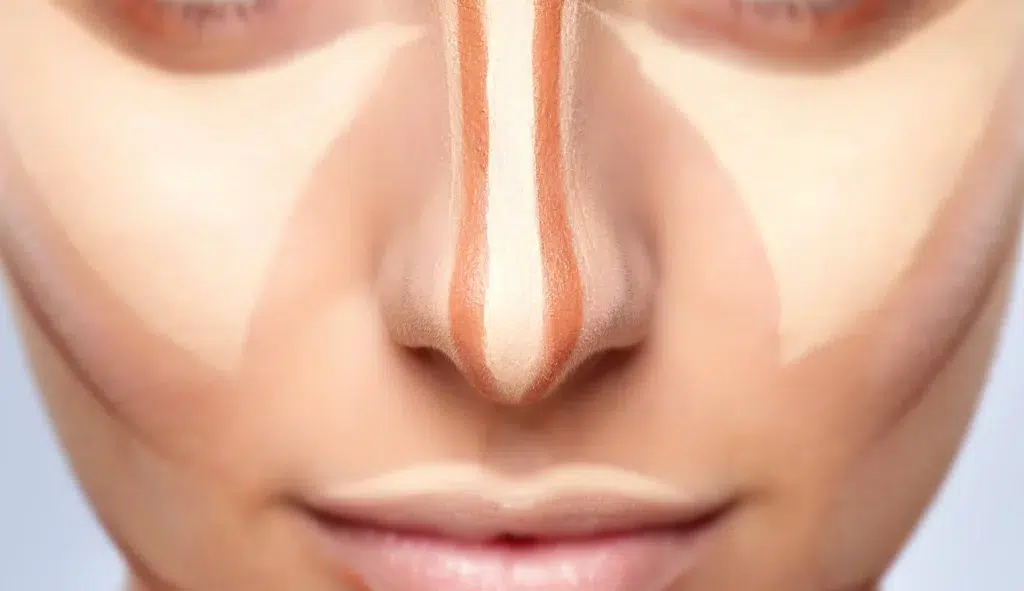nose contour, face mapping