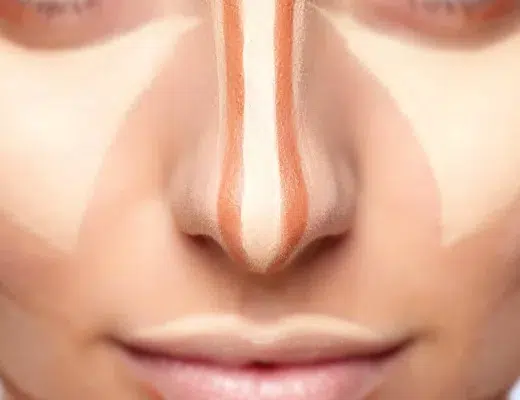 nose contour, face mapping