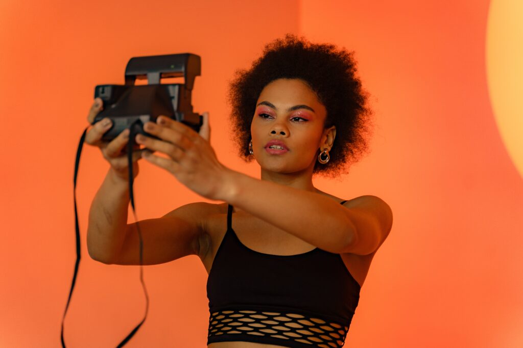 Selfie makeup, woman