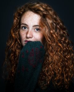 Freckles, woman