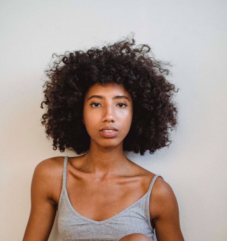 woman, curls