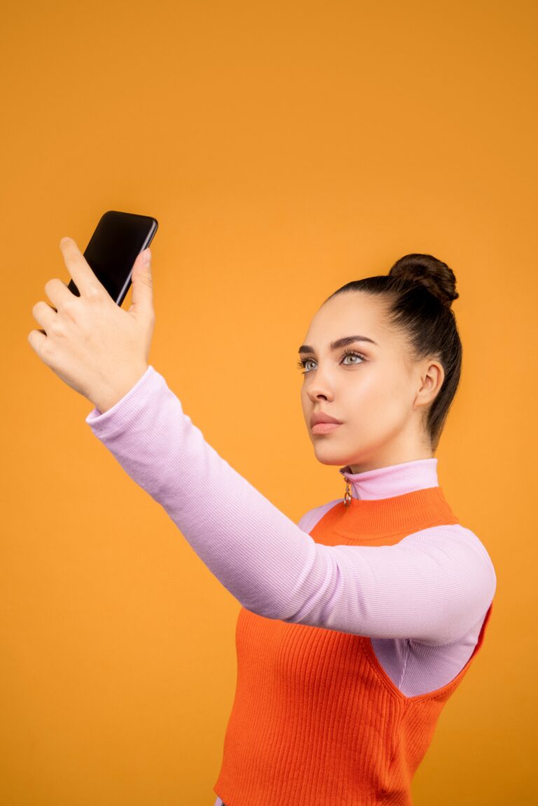 Selfie makeup, woman