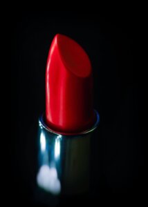 red lipstick, makeup
