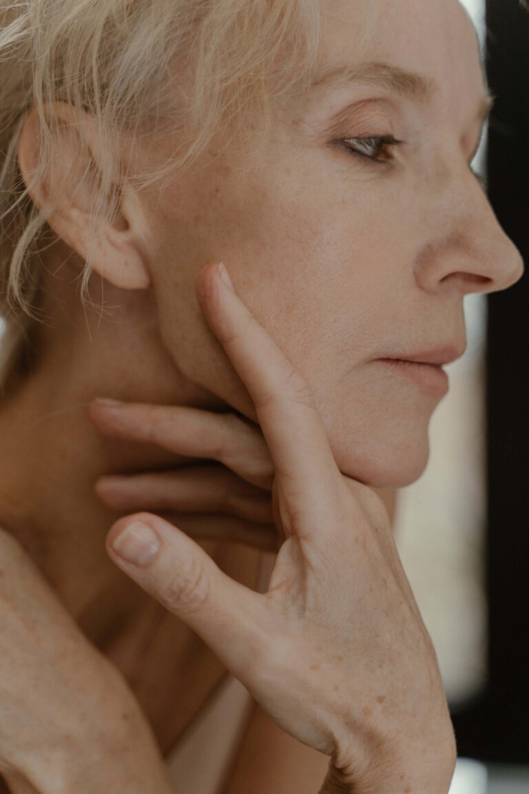 woman, wrinkles, skincare