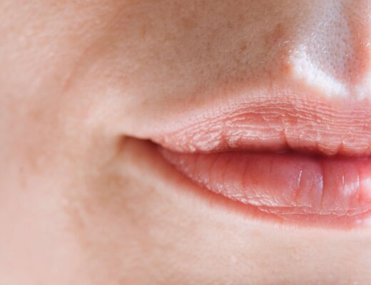 woman, lips