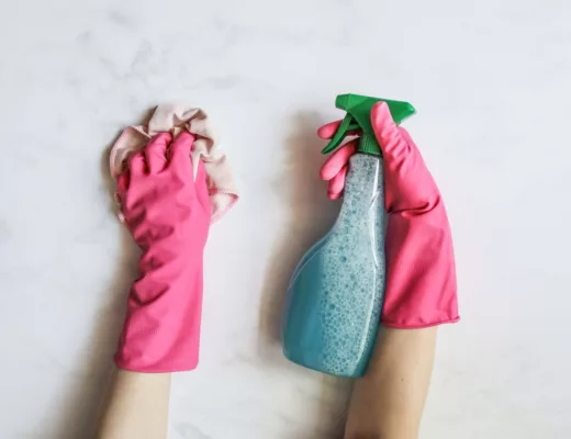 cleaning product, gloves