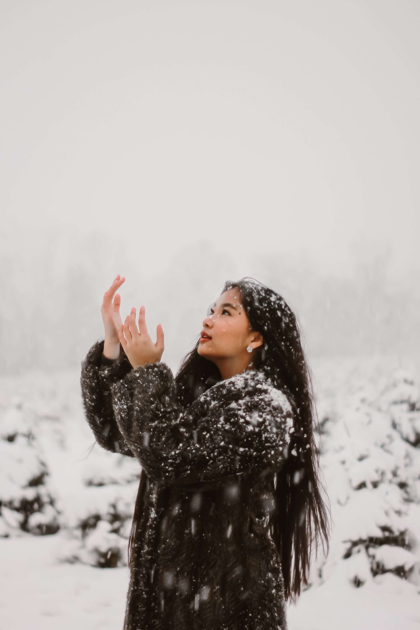 woman, winter