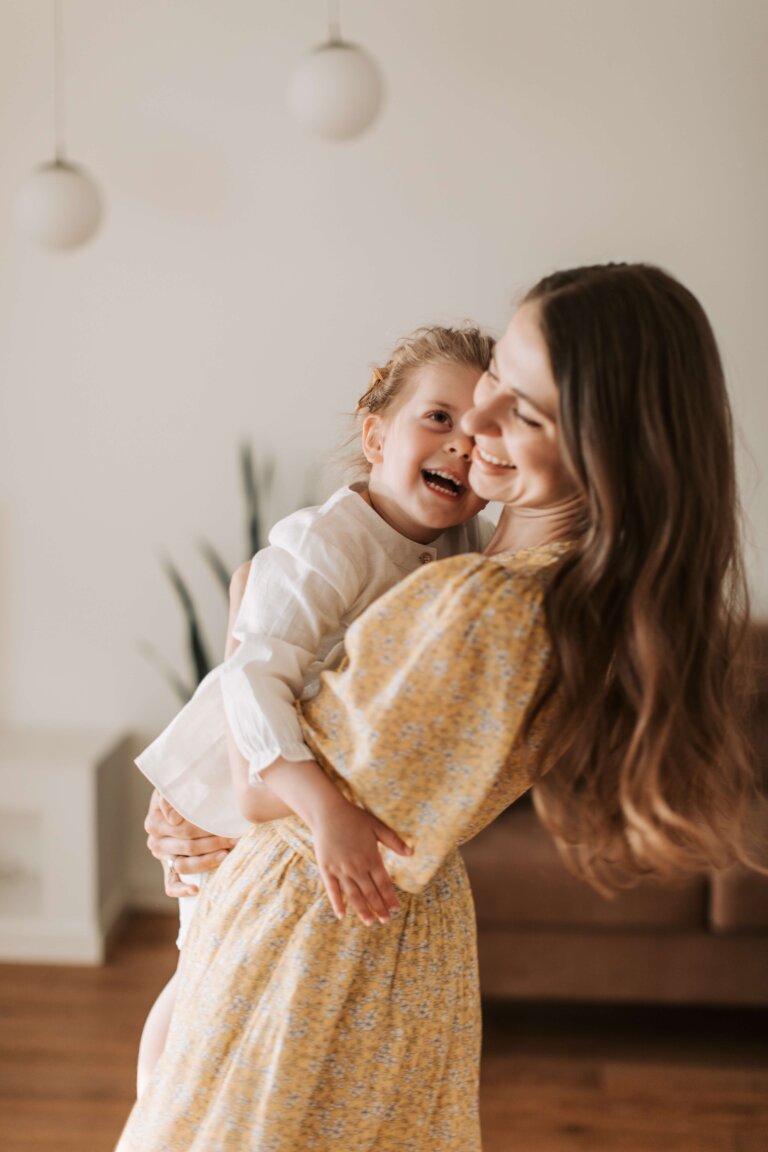 mom, kid, hair