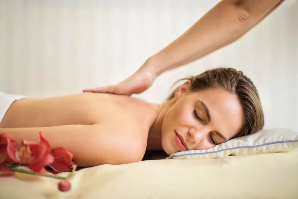 woman, massage