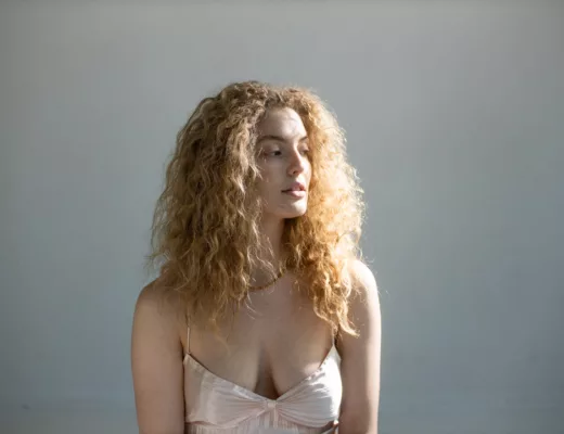 woman, curly hair