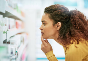 woman, store