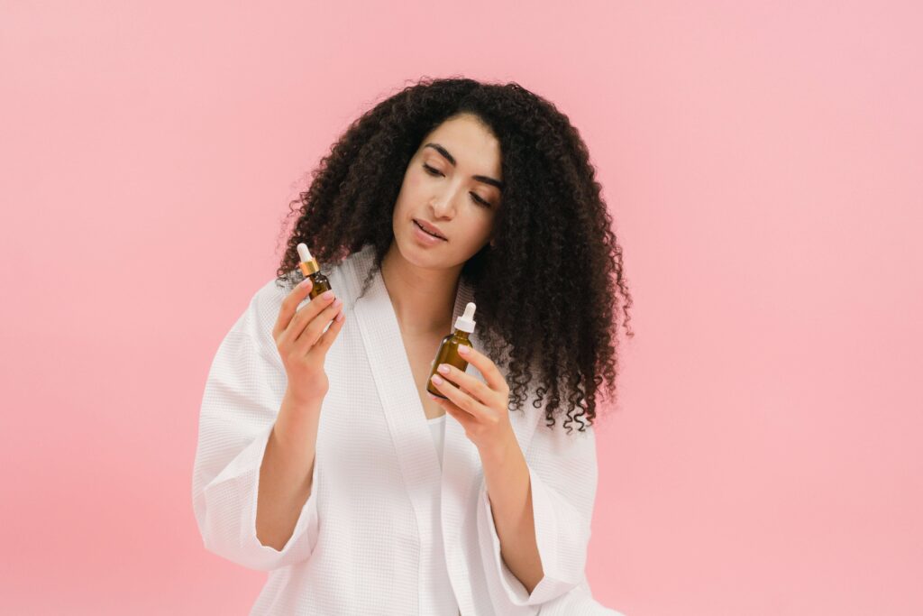 woman, hair, oil