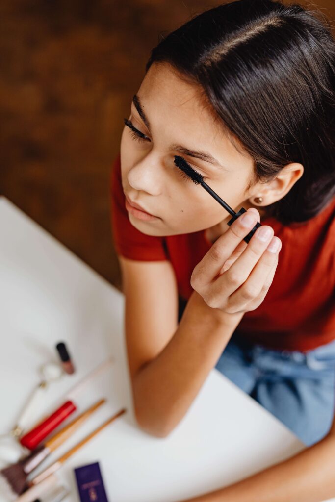 mascara, makeup