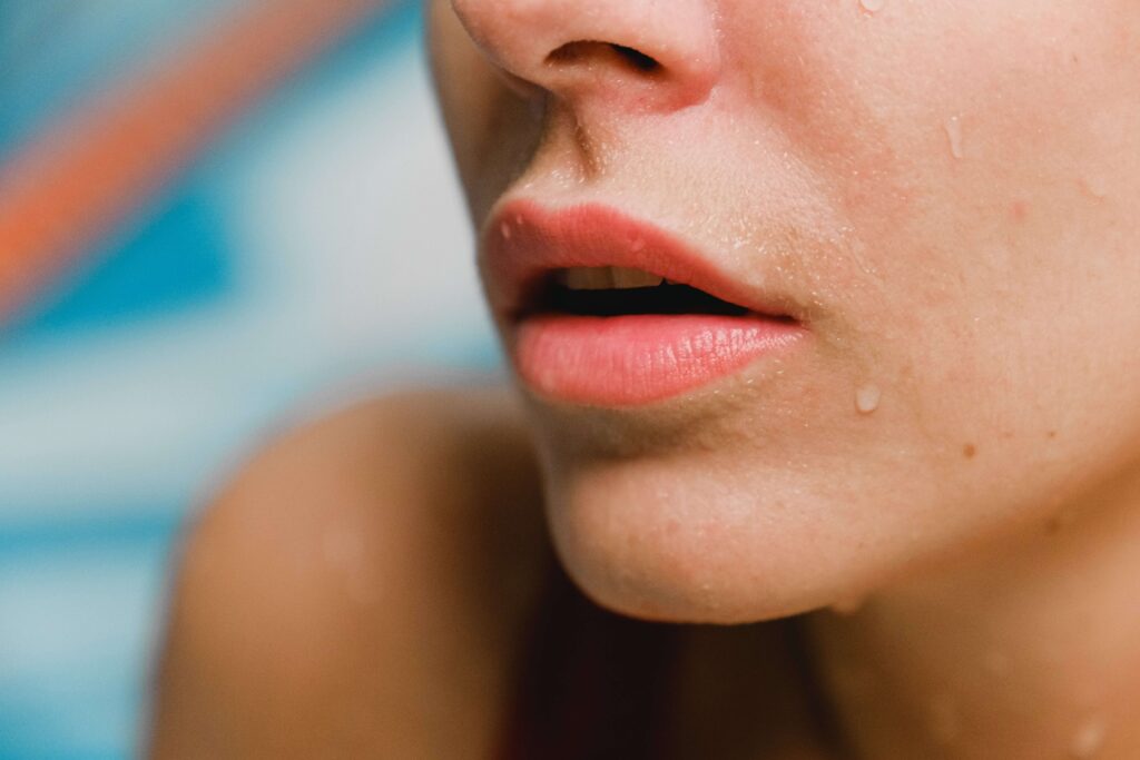 woman, lips