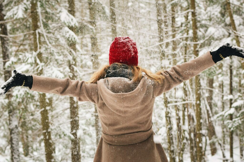 woman, winter