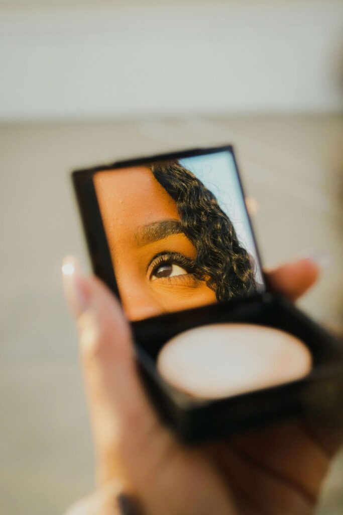 woman, makeup