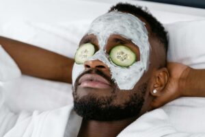 man, skincare, face mask