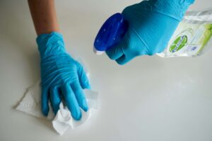 cleaning product, gloves