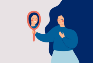 woman, mirror