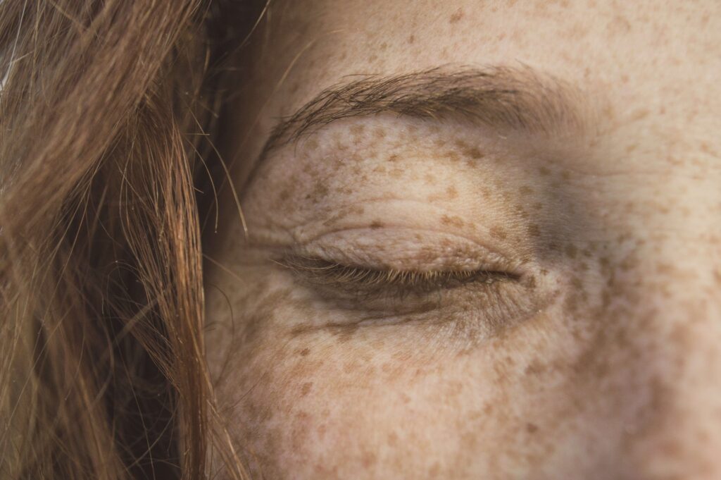 woman, skin, eye
