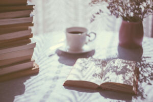 book, coffe