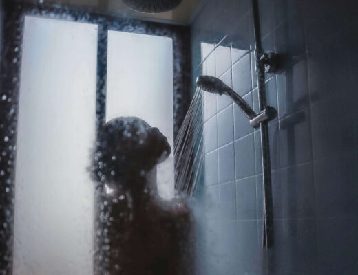 woman, shower