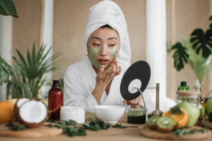 woman, face mask, skincare