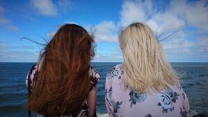 Women, beach