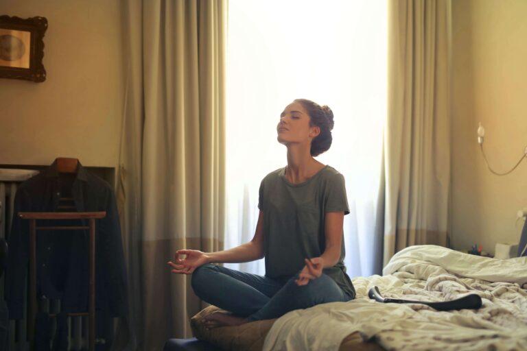 woman, meditation