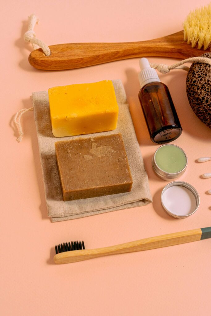 soap, face oil