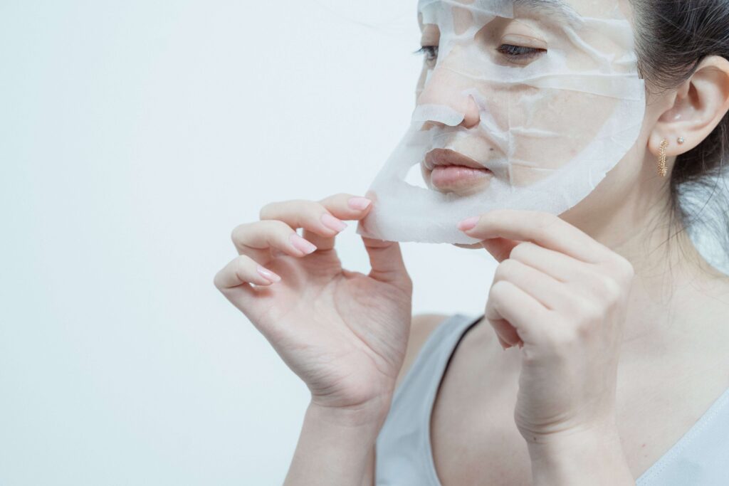 woman, skincare, face mask
