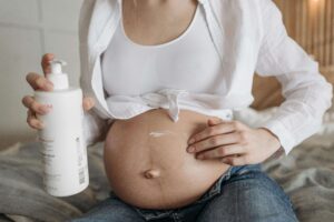 Pregnant, skincare