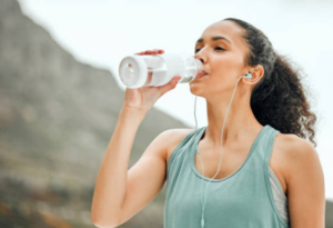 woman, exercise, water