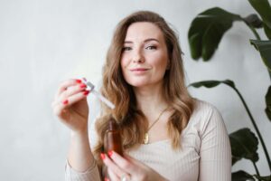 woman, hair, serum